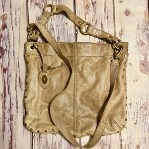 Fossil Shiny Suede Handbag